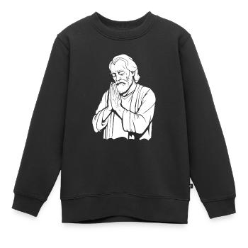 Christianisme chrétien priant - Sweat Premium enfant bio - noir - Devant - AI Model Kid Female (0cm)