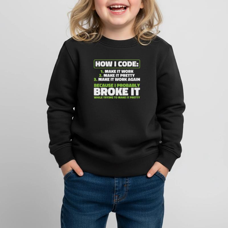 Developer, Coder, Programmer Kids Premium Organic Sweatshirt