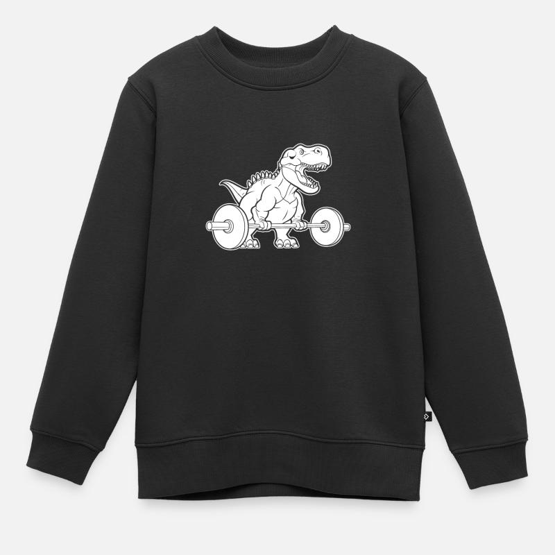 Trex T Rex Dino - Kinder Premium Organic Sweatshirt - Schwarz