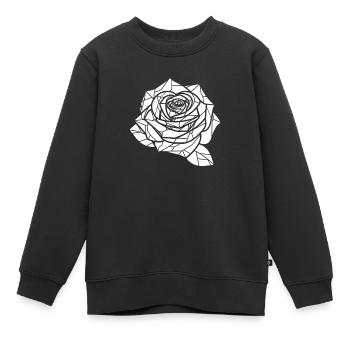 Rote Rose Goth - Kinder Premium Organic Sweatshirt - Schwarz - Vorne - AI Model Kid Female (0cm)