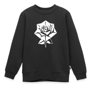 Rote Rose Goth - Kinder Premium Organic Sweatshirt - Schwarz - Vorne - AI Model Kid Female (0cm)