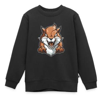 Écureuil en colère - Sweat Premium enfant bio - noir - Devant - AI Model Kid Female (0cm)