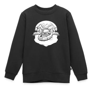 Rafting - Sweat Premium enfant bio - noir - Devant - AI Model Kid Female (0cm)