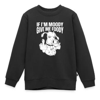Vache Agriculteur Bétail Drôle - Sweat Premium enfant bio - noir - Devant - AI Model Kid Female (0cm)