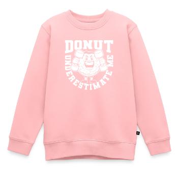 Donut Fitness Lustig Donut Gym - Kinder Premium Organic Sweatshirt - Rosa - Vorne - AI Model Kid Female (0cm)