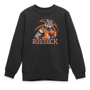 Rostock, meine Stadt! - Kinder Premium Organic Sweatshirt - Schwarz - Vorne - AI Model Kid Female (0cm)