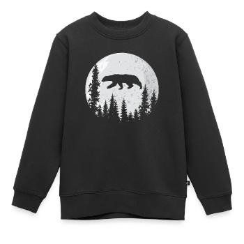 Lune de Ratel de blaireau de miel - Sweat Premium enfant bio - noir - Devant - AI Model Kid Female (0cm)