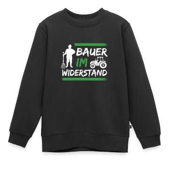 Bauern und Landwirte Demo Protest - Kinder Premium Organic Sweatshirt - Schwarz - Vorne - AI Model Kid Female (0cm)