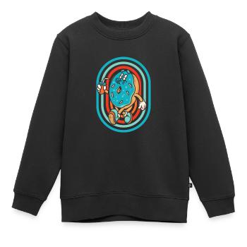 Donut - Kinder Premium Organic Sweatshirt - Schwarz - Vorne - AI Model Kid Female (0cm)