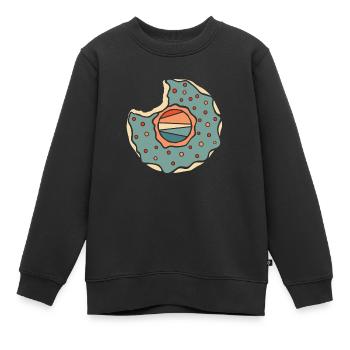 Donut - Kinder Premium Organic Sweatshirt - Schwarz - Vorne - AI Model Kid Female (0cm)