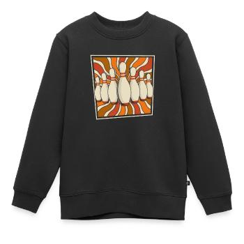Bowling Bowlen Bowler - Kinder Premium Organic Sweatshirt - Schwarz - Vorne - AI Model Kid Female (0cm)