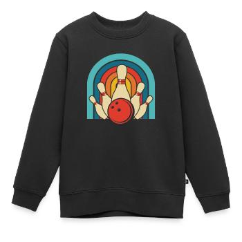 Bowling Bowlen Bowler - Kinder Premium Organic Sweatshirt - Schwarz - Vorne - AI Model Kid Female (0cm)