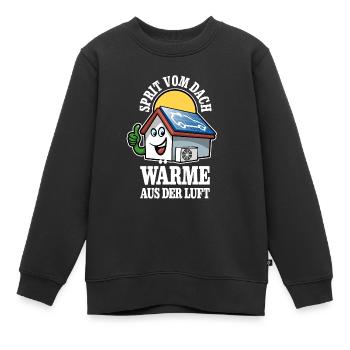Öko Haus Sprit vom Dach Wärme aus der Luft - Kinder Premium Organic Sweatshirt - Schwarz - Vorne - AI Model Kid Female (0cm)