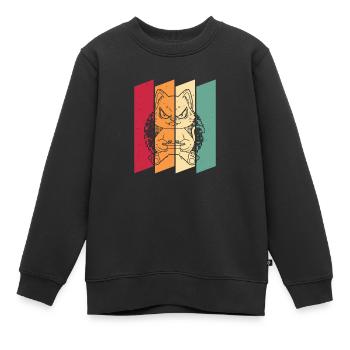 Gamer Gaming Gamer Cat - Sweat Premium enfant bio - noir - Devant - AI Model Kid Female (0cm)