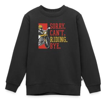 Moto Motard Motard - Sweat Premium enfant bio - noir - Devant - AI Model Kid Female (0cm)