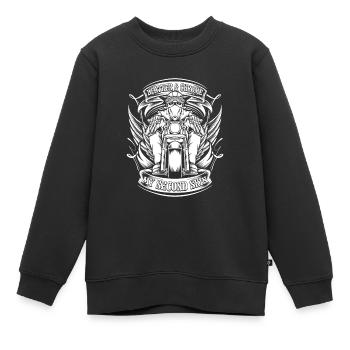 Moto Motard Motard - Sweat Premium enfant bio - noir - Devant - AI Model Kid Female (0cm)