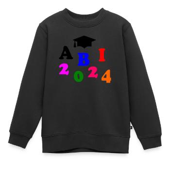 Abi 2024 - Kinder Premium Organic Sweatshirt - Schwarz - Vorne - AI Model Kid Female (0cm)