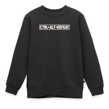 Gamer Gaming Raccourcis clavier Ctrl Alt Défaite - Sweat Premium enfant bio - noir - Devant - AI Model Kid Female (0cm)
