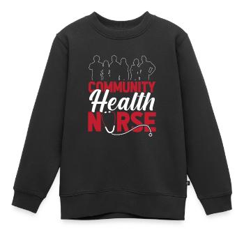 Krankenschwester Menschen Community Health Nurse - Kinder Premium Organic Sweatshirt - Schwarz - Vorne - AI Model Kid Female (0cm)
