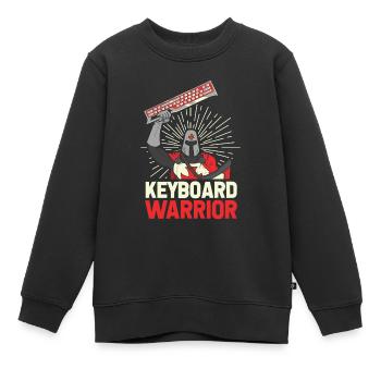 Gamer Gaming Ritter Tastatur-Schwert - Kinder Premium Organic Sweatshirt - Schwarz - Vorne - AI Model Kid Female (0cm)