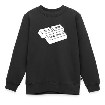 Gamer Gaming Raccourcis clavier Ctrl Alt Défaite - Sweat Premium enfant bio - noir - Devant - AI Model Kid Female (0cm)