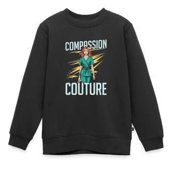 Krankenschwester Mode - Kinder Premium Organic Sweatshirt - Schwarz - Vorne - AI Model Kid Female (0cm)