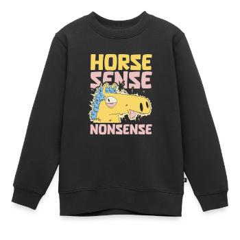 Sports équestres équestres à cheval - Sweat Premium enfant bio - noir - Devant - AI Model Kid Female (0cm)