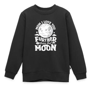 Moon Luna Love Moon Mom - Kids Premium Organic Sweatshirt - black - Front - AI Model Kid Female (0cm)