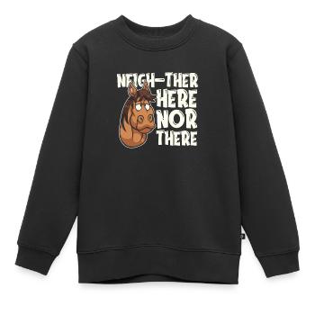 Pferd Reitsport - Kinder Premium Organic Sweatshirt - Schwarz - Vorne - AI Model Kid Female (0cm)
