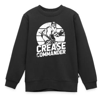 Eishockey Torwart Handschuhsparender Puck - Kinder Premium Organic Sweatshirt - Schwarz - Vorne - AI Model Kid Female (0cm)