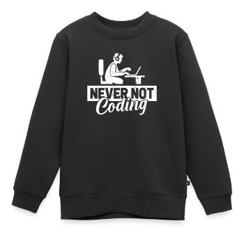 Développeur, Codeur, Programmeur - Sweat Premium enfant bio - noir - Devant - AI Model Kid Female (0cm)