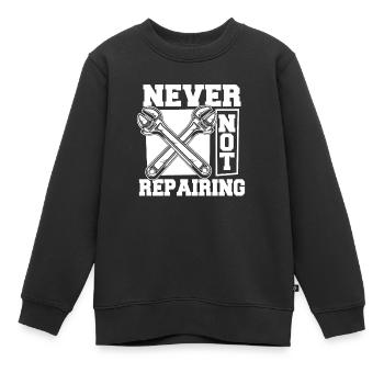 Kfz Mechaniker - Kinder Premium Organic Sweatshirt - Schwarz - Vorne - AI Model Kid Female (0cm)
