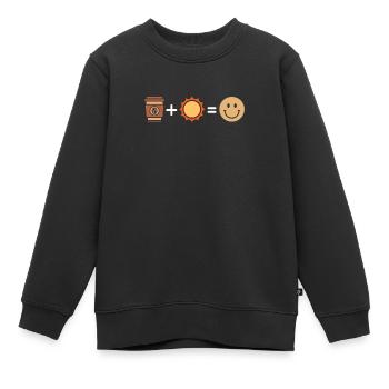 Kaffee Cafe - Kinder Premium Organic Sweatshirt - Schwarz - Vorne - AI Model Kid Female (0cm)