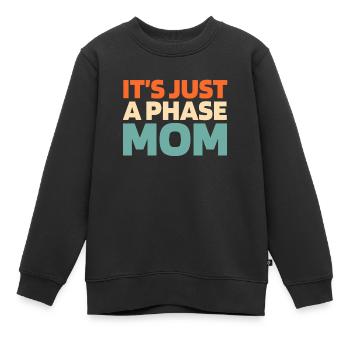 Mond Luna Just A Phase Moon - Kinder Premium Organic Sweatshirt - Schwarz - Vorne - AI Model Kid Female (0cm)