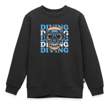 Tauchen Taucher - Kinder Premium Organic Sweatshirt - Schwarz - Vorne - AI Model Kid Female (0cm)
