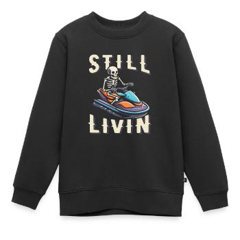 Jet Ski - Sweat Premium enfant bio - noir - Devant - AI Model Kid Female (0cm)
