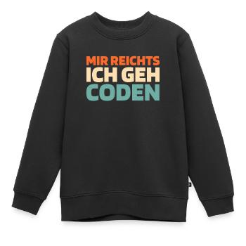 Développeur, Codeur, Programmeur - Sweat Premium enfant bio - noir - Devant - AI Model Kid Female (0cm)