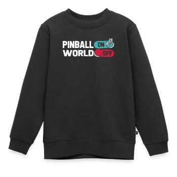 Flipper Flipper On World Off - Sweat Premium enfant bio - noir - Devant - AI Model Kid Female (0cm)