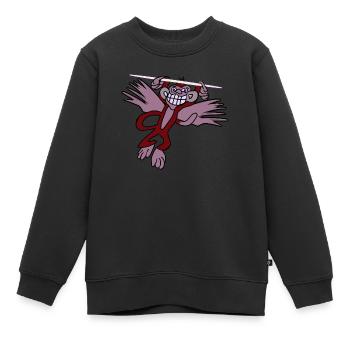 Mouche - Sweat Premium enfant bio - noir - Devant - AI Model Kid Female (0cm)