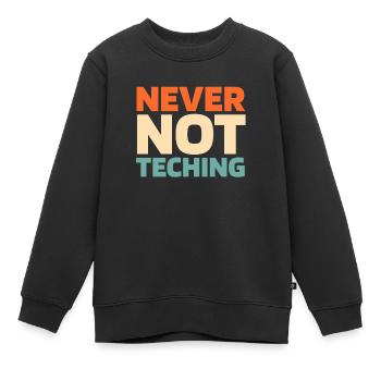 Enseignant Pédagogue - Sweat Premium enfant bio - noir - Devant - AI Model Kid Female (0cm)