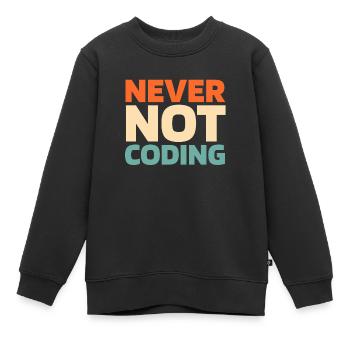 Développeur Codeur Programmeur - Sweat Premium enfant bio - noir - Devant - AI Model Kid Female (0cm)