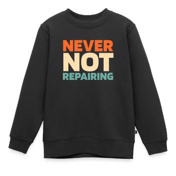 Kfz Mechaniker - Kinder Premium Organic Sweatshirt - Schwarz - Vorne - AI Model Kid Female (0cm)