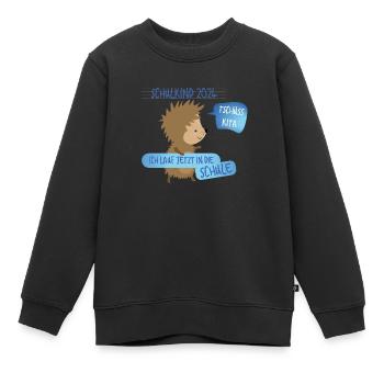 Tschüß Kita - Schulkind - Kinder Premium Organic Sweatshirt - Schwarz - Vorne - AI Model Kid Female (0cm)