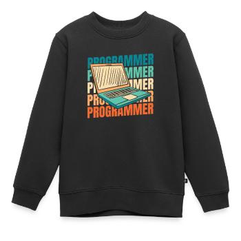 Developer Coder Programmer - Kids Premium Organic Sweatshirt - black - Front - AI Model Kid Female (0cm)