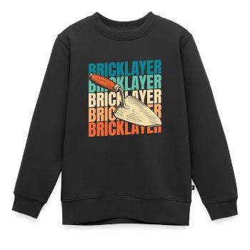 Maçon - Sweat Premium enfant bio - noir - Devant - AI Model Kid Female (0cm)