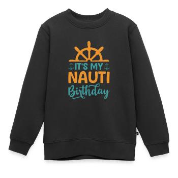 Croisière - Sweat Premium enfant bio - noir - Devant - AI Model Kid Female (0cm)