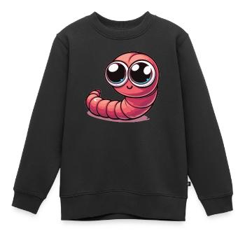 Kleiner Wurm - Kinder Premium Organic Sweatshirt - Schwarz - Vorne - AI Model Kid Female (0cm)