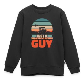 Wakeboard Wakeboarder Juste un gars de wakeboard - Sweat Premium enfant bio - noir - Devant - AI Model Kid Female (0cm)