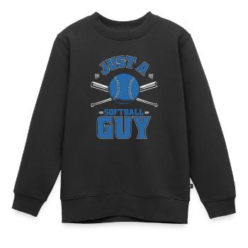 Le softball n’est qu’un gars de softball - Sweat Premium enfant bio - noir - Devant - AI Model Kid Female (0cm)