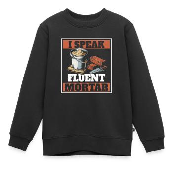 Maçon - Sweat Premium enfant bio - noir - Devant - AI Model Kid Female (0cm)